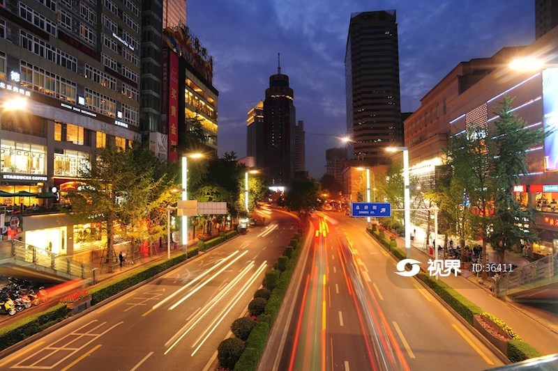 成都总府路夜景