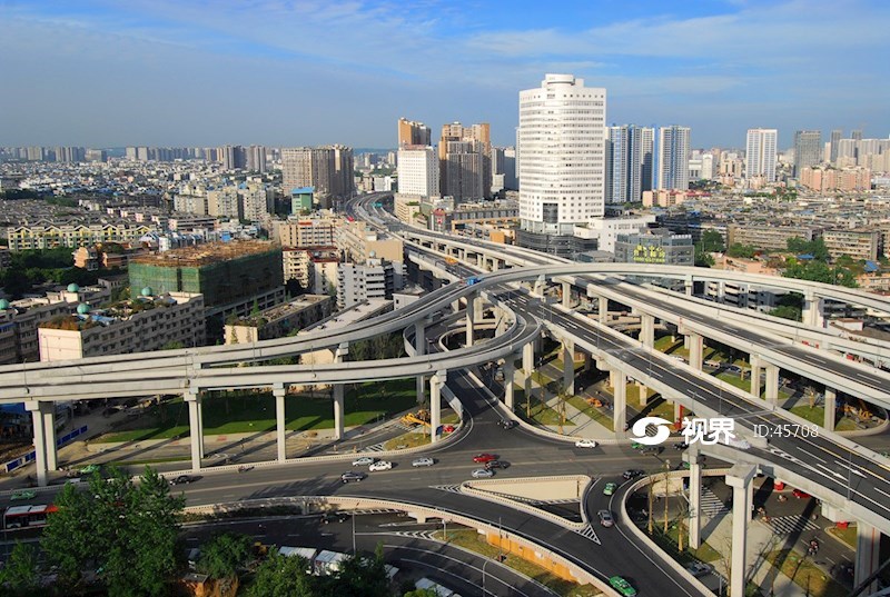 俯拍成都二环路营门口立交桥 图片 | 轩视界