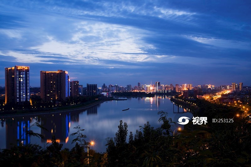 绵阳三江夜景 图片