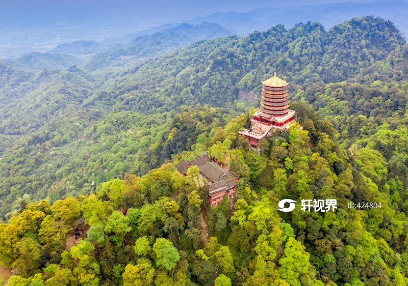 青城山鸟瞰图图片