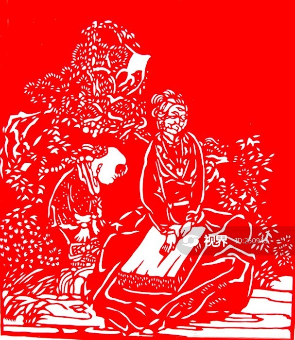 剪纸历史故事铁杵磨针