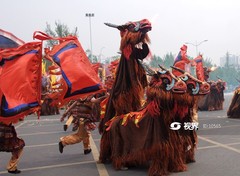 第二届非遗节成都新津县火牛阵