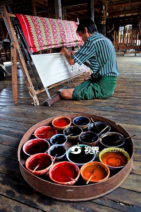 缅甸传统服饰笼基制作过程