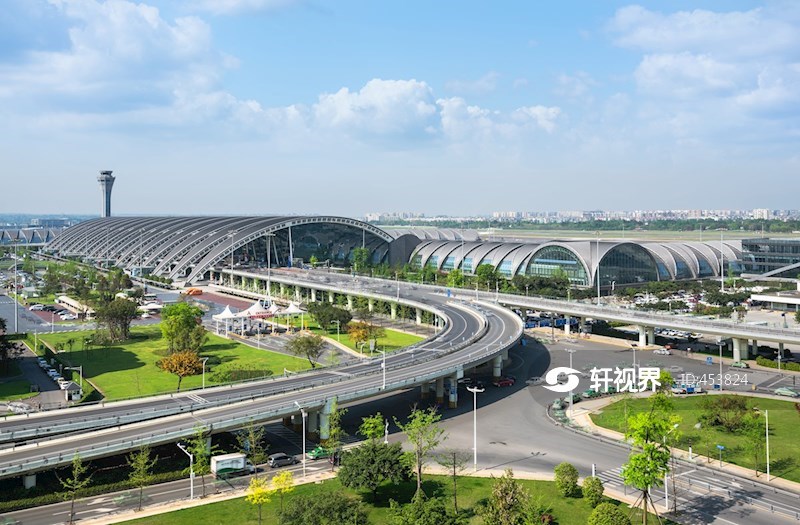 成都市双流国际机场t2航站楼俯视图 图片 轩视界 