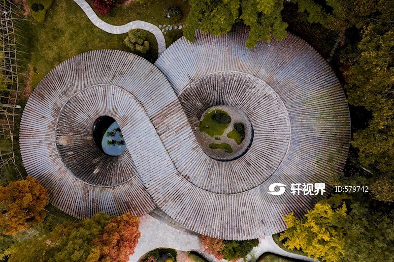 俯瞰成都崇州道明竹艺村的特色竹制建筑 图片 | 轩视界