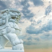 汉白玉雄狮