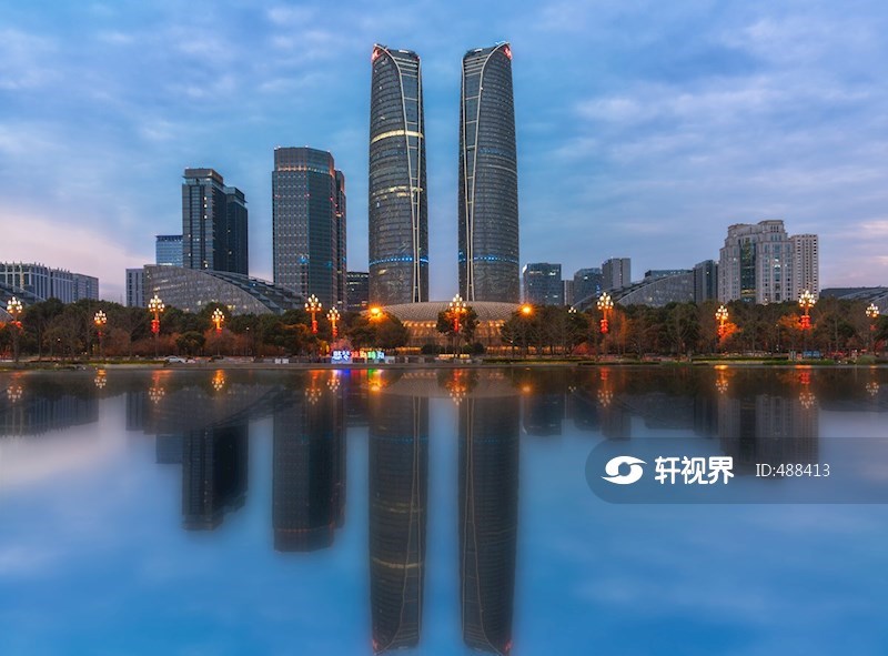 四川成都高新区交子公园金融城夜景 图片 | 轩视界