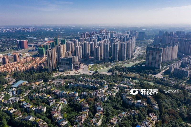 航拍温江城市风光 图片 | 轩视界