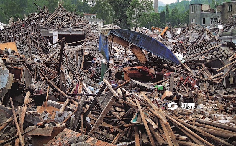 512地震都江堰市向峨乡场镇灾情
