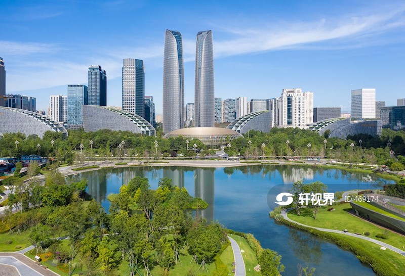 成都金融城交子公园及周边建筑航拍图 图片 | 轩视界