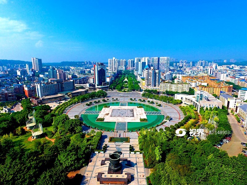 航拍广安城市新貌