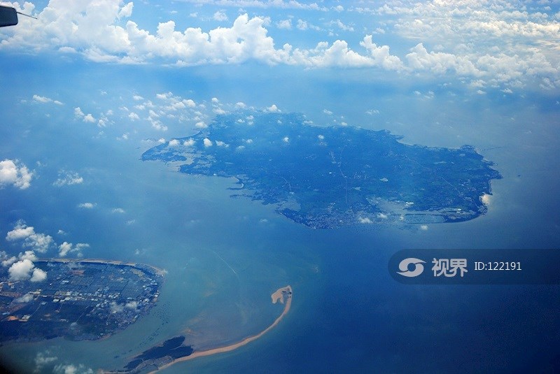 航拍琼州海峡 图片