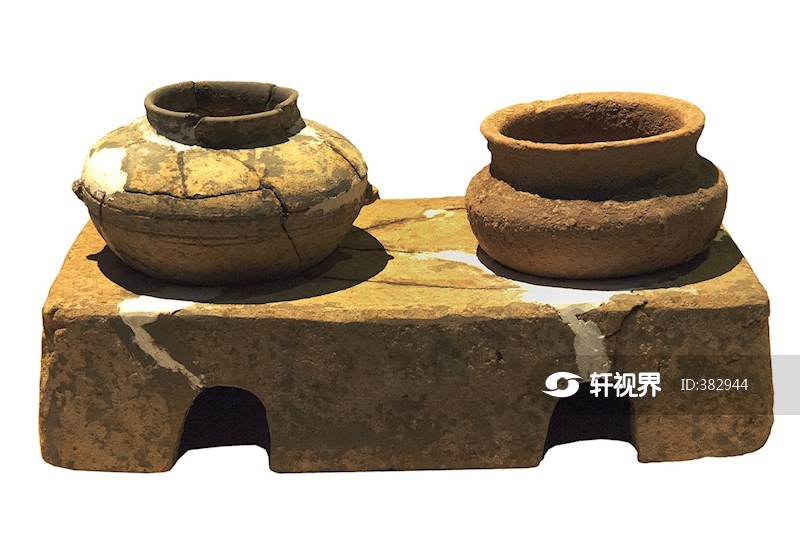 红陶双眼灶 东汉（25年-220年） 图片 | 轩视界