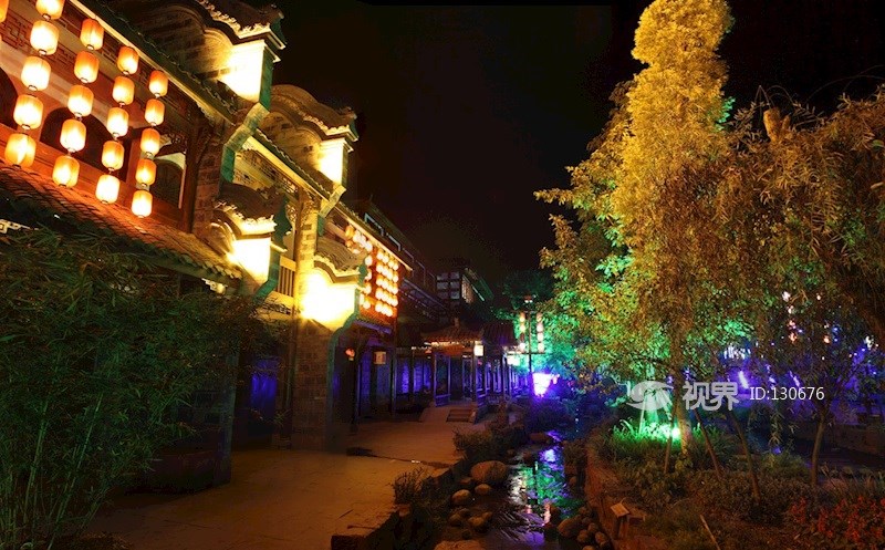 黄龙溪古镇真龙街夜色