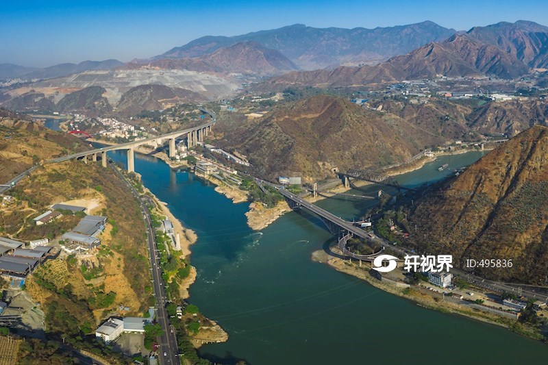 金沙江与雅砻江汇合，两江三桥景观 图片 | 轩视界