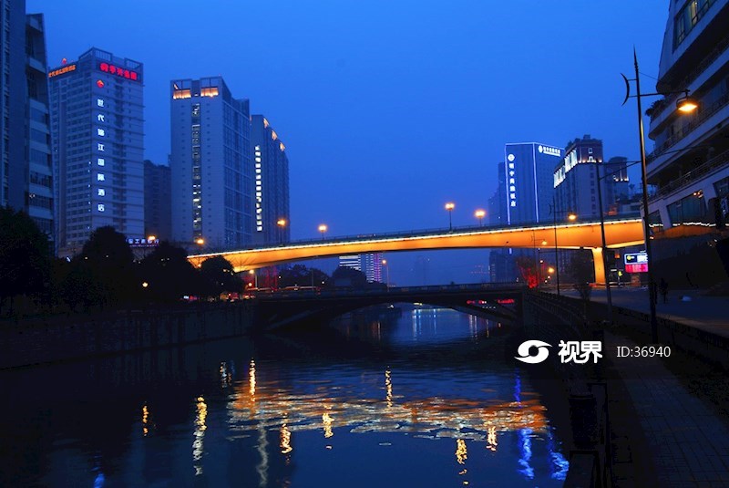 成都老南门跨线桥夜景