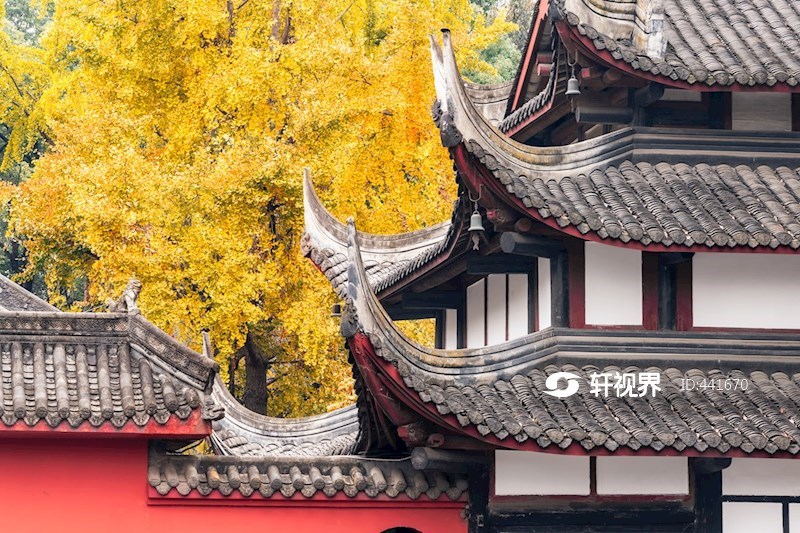 金秋时节的文殊院古建筑 图片 | 轩视界