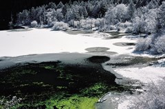 地处横断山地区北段的四川甘孜藏族自治州有许多高山湖泊，这些湖泊大多分布在断裂带上，尤其分布在断裂构造的交汇地带，所以较大的湖泊均受地质构造因素的控制和影响，形成了一些冰川湖、断陷湖、堰塞湖等。人们给这些美丽的湖泊赋予了一个诗意般的名字：海子。