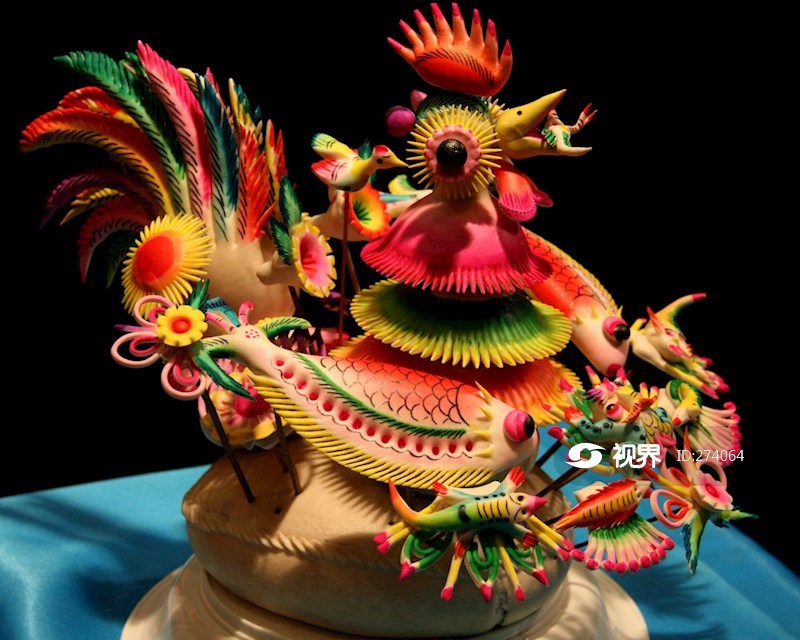 关中民间花馍吉鸡祥有余鱼