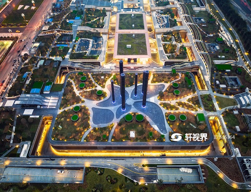 中国成都交子公园商圈成都SKP夜景航拍图 图片 | 轩视界