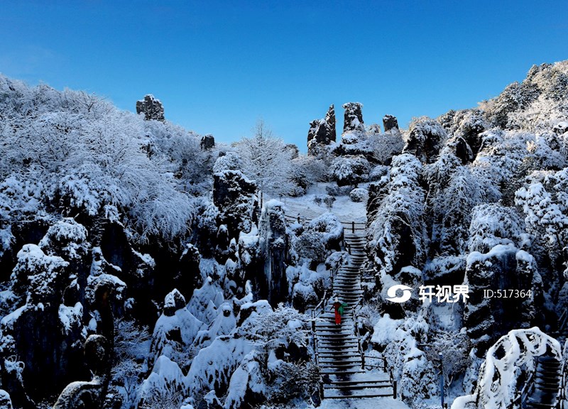 华蓥山石林雪景 图片 