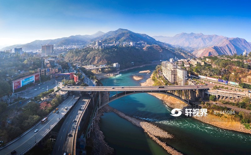 航拍攀枝花市渡口金沙江大桥 图片 | 轩视界